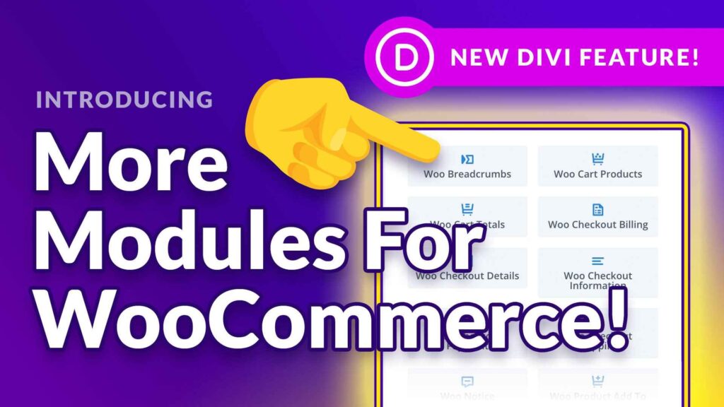 New Divi WooCommerce Modules